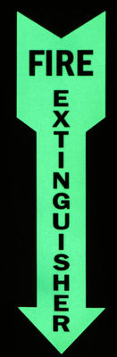 Emergency Safety Extinguisher Photoluminescent Fire Signs High Performance