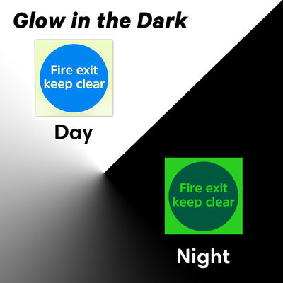 OEM Photoluminescent Fire Signs Self Luminescent Exit Signs For Fire Door Keep Shut