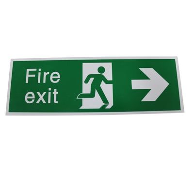 Indicador de salida de seguridad fotoluminiscente de color rectangular brillante personalizado para interiores y exteriores
