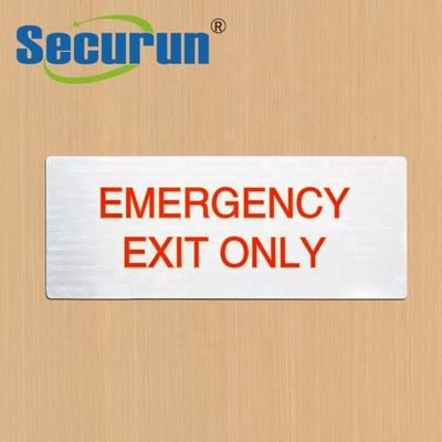 Signo de seguridad fotoluminiscente de color brillante o personalizado con hardware de montaje incluido